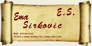 Ema Sirković vizit kartica
